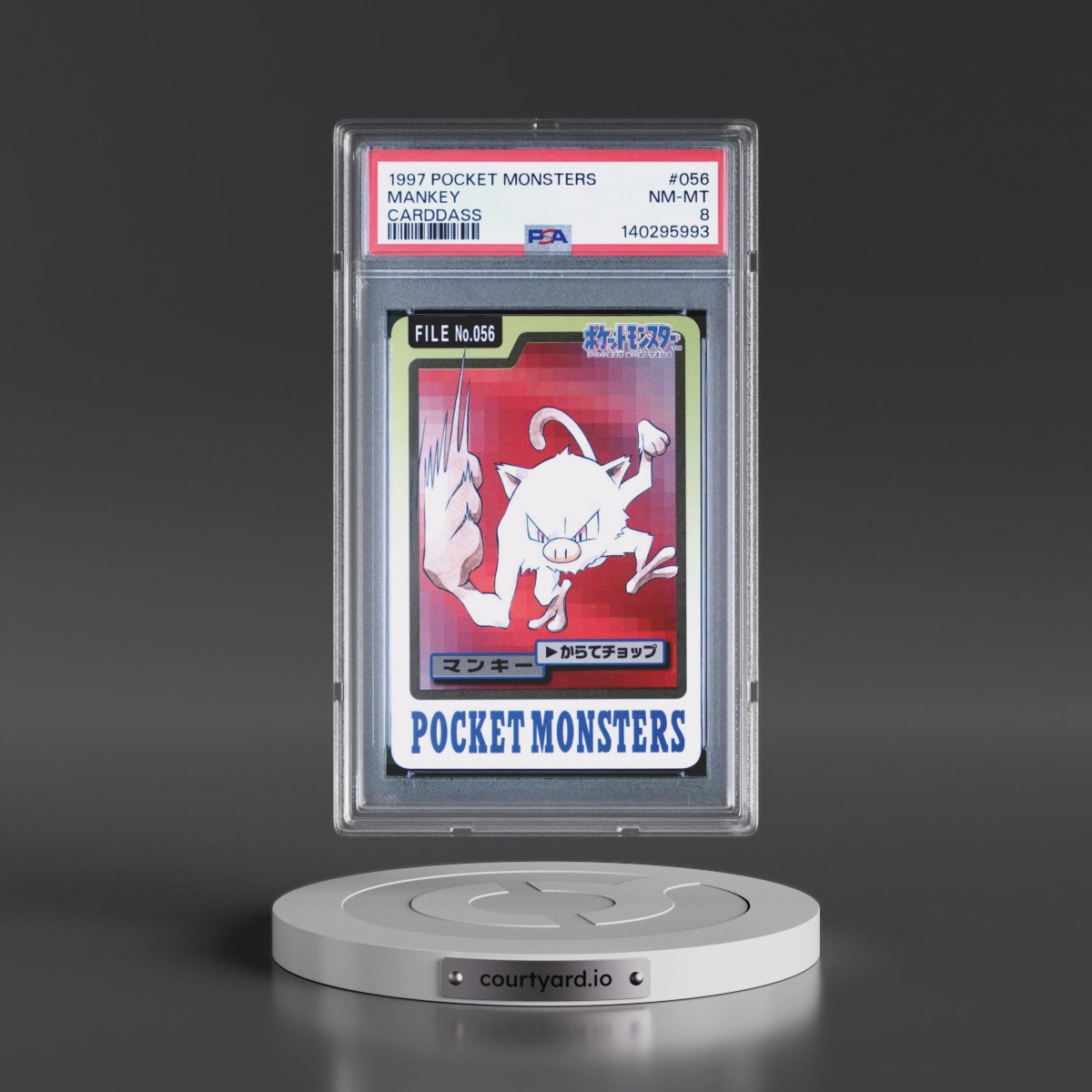 1997 Mankey - Pokémon Pocket Monsters Carddass PSA 8 NM-MT